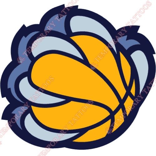 Memphis Grizzlies Customize Temporary Tattoos Stickers NO.1061